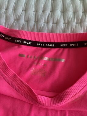 DKNY Hot Pink Crop Top with Black Trim